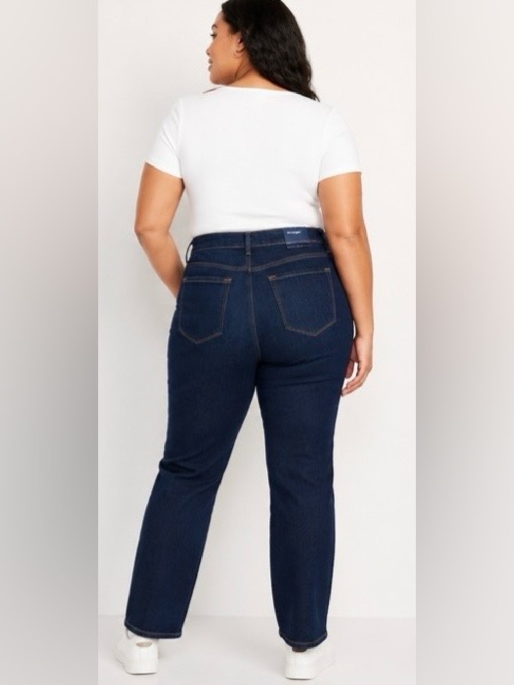 NWT Old Navy Women’s High-Rise Straight Leg Jeans – Dark Wash - Picture 4 of 11